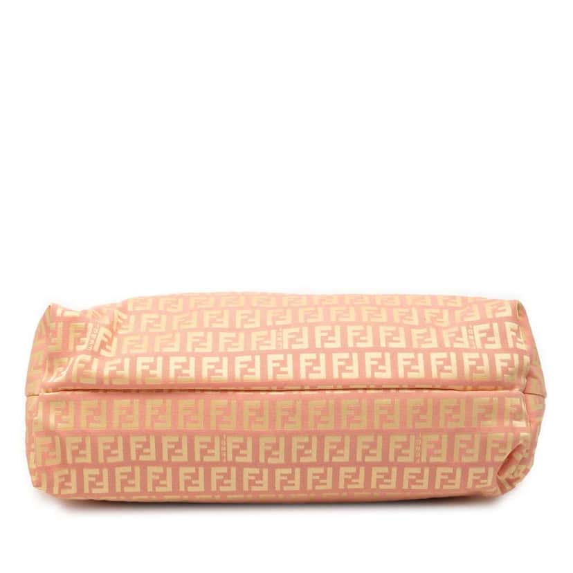 Fendi Small Zucchino Canvas Tote Pink Canvas Very good condition - Inside View