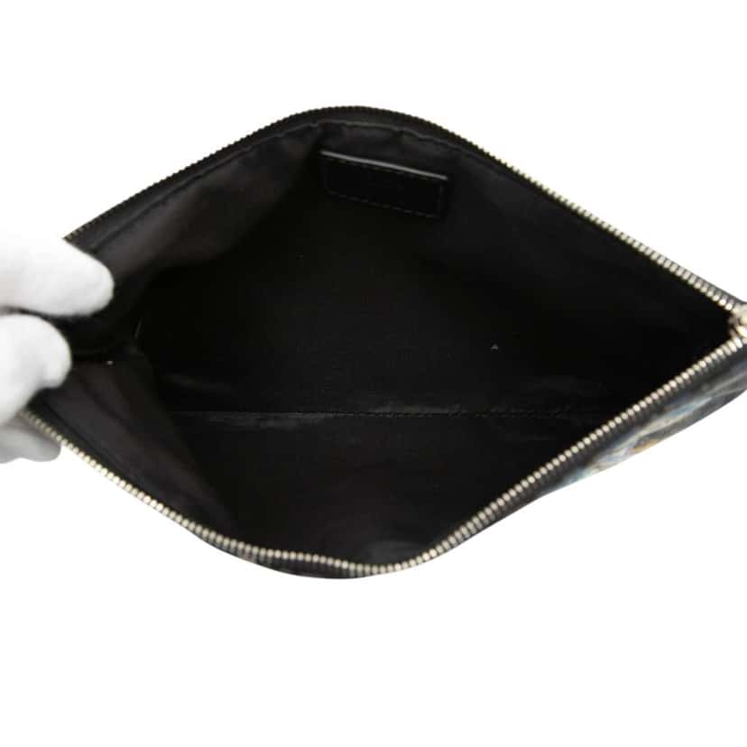 Dior Hajime Sorayama Oblique Nylon Safari Clutch Blue Very good condition - Model View