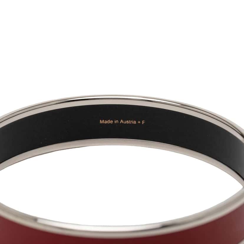 Hermès Narrow Caleche Enamel Bangle 62 Red Very good condition - Inside View