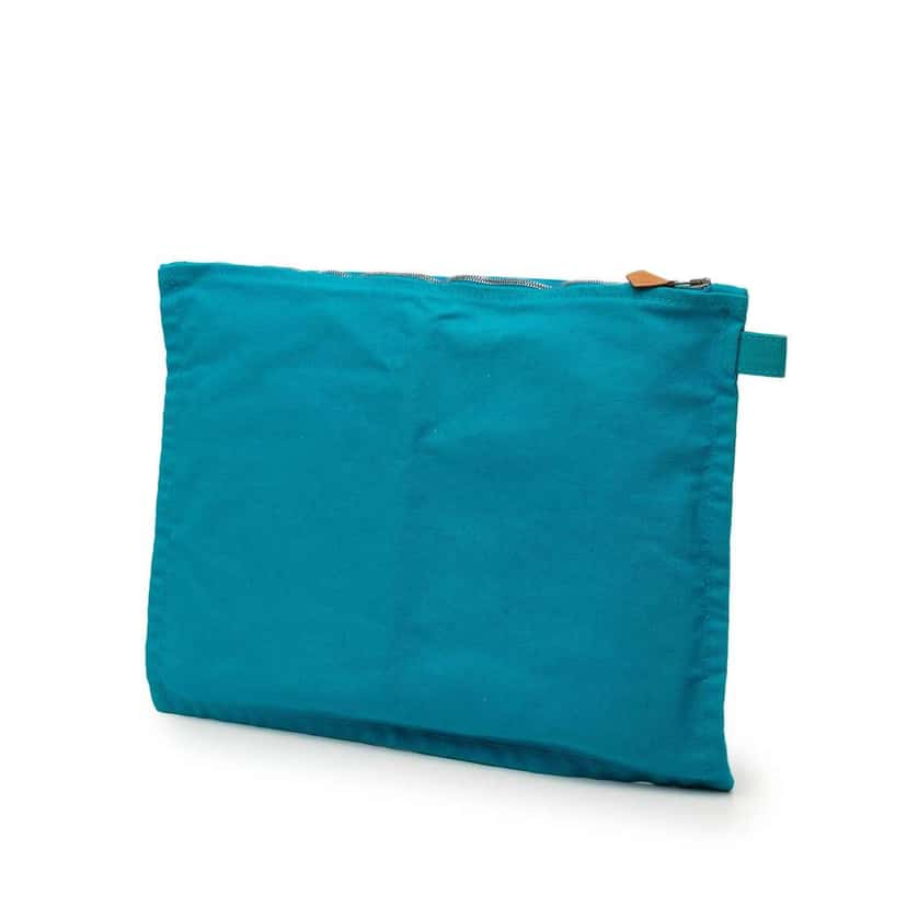 Hermès Toile Bora Bora Zip Pouch GM Blue Canvas Very good condition - Inside View