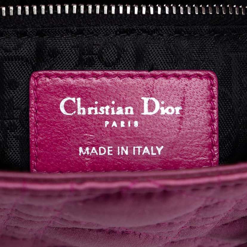 Dior Mini Satin Cannage Lady Dior Pink Satin Very good condition - Box View