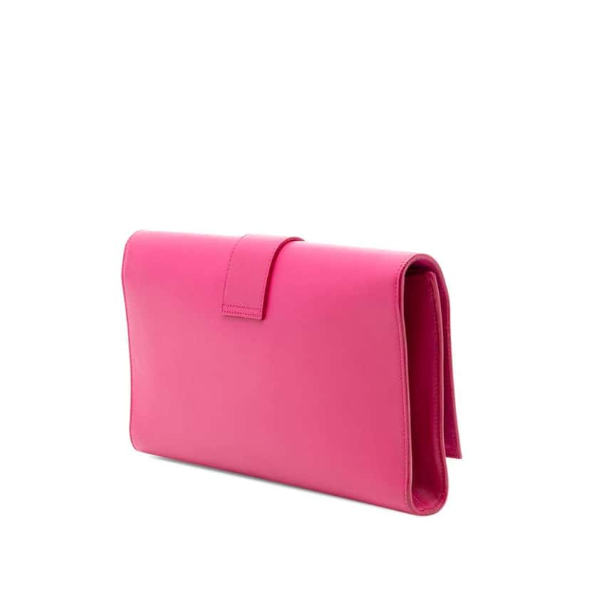 Saint Laurent Leather Chyc Ligne Clutch Pink Leather Very good condition - Back View