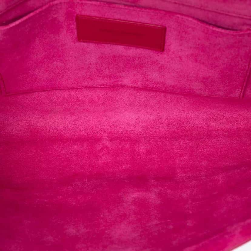 Saint Laurent Leather Chyc Ligne Clutch Pink Leather Very good condition - Model View