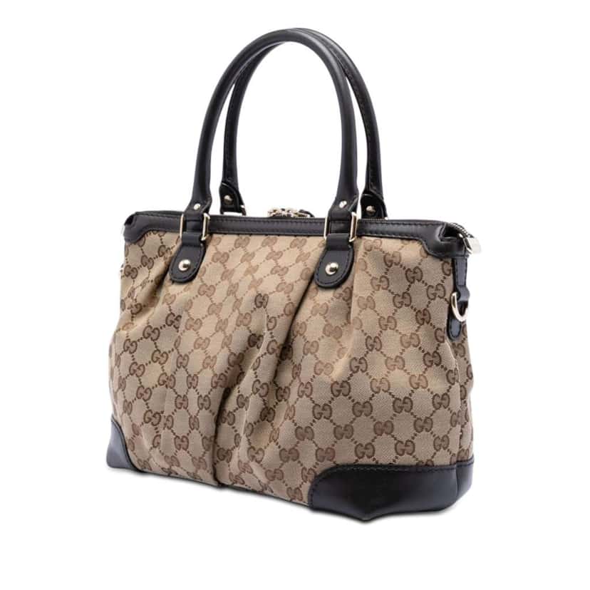 Gucci GG Canvas Sukey Satchel Beige Canvas Very good condition - Back View
