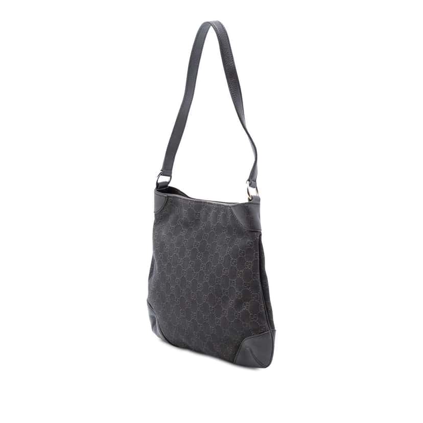 Gucci GG Denim Shoulder Bag Brown Denim Very good condition - Back View
