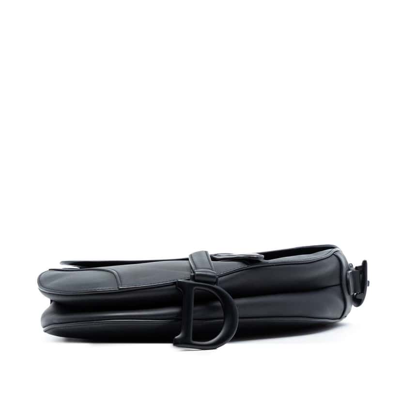 Dior Ultra Matte Calfskin Saddle Bag Black Leather Very good condition - Inside View