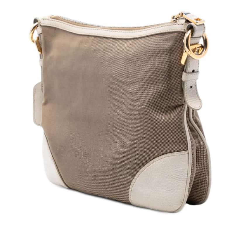 Prada Canvas Canapa Logo Crossbody Brown Canvas Very good condition - Back View