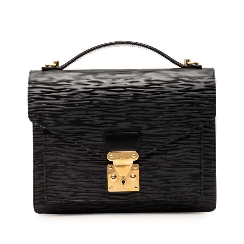 Louis Vuitton Epi Monceau 28 Black Leather Good condition - Front View
