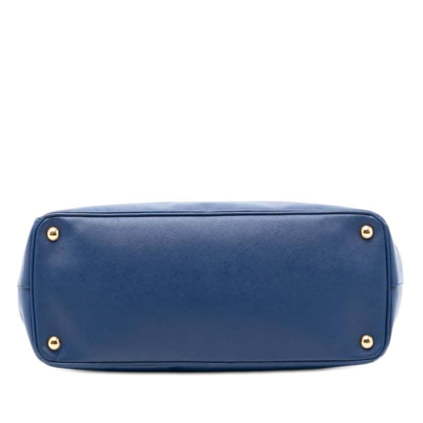 Prada Large Saffiano Lux Galleria Double Zip Tote Blue Leather Very good condition - Inside View