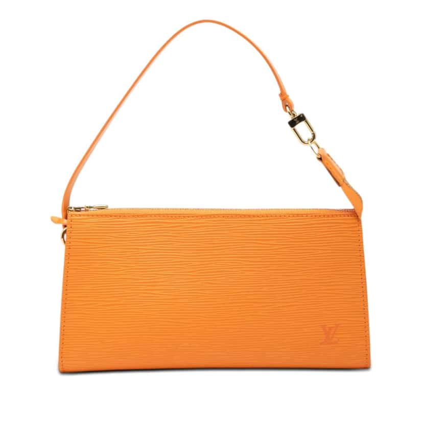 Louis Vuitton Epi Pochette Accessoires Orange Leather Very good condition - Front View