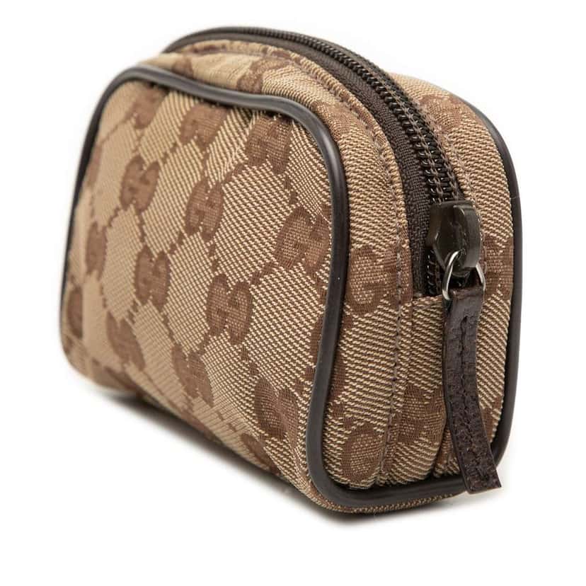 Gucci GG Canvas Coin Pouch Beige Canvas Very good condition - Back View