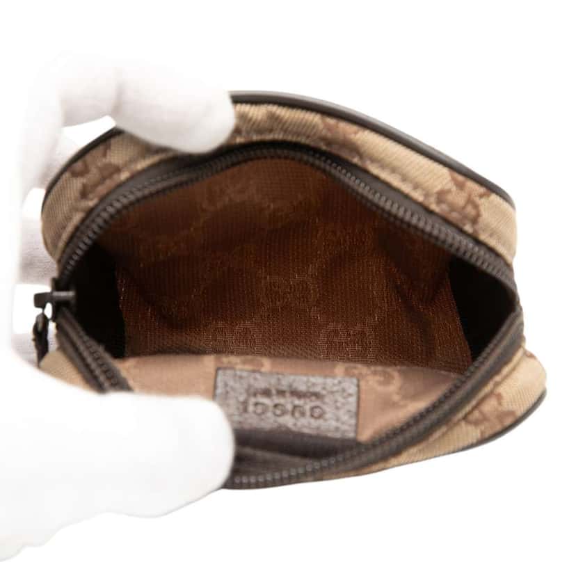Gucci GG Canvas Coin Pouch Beige Canvas Very good condition - Model View