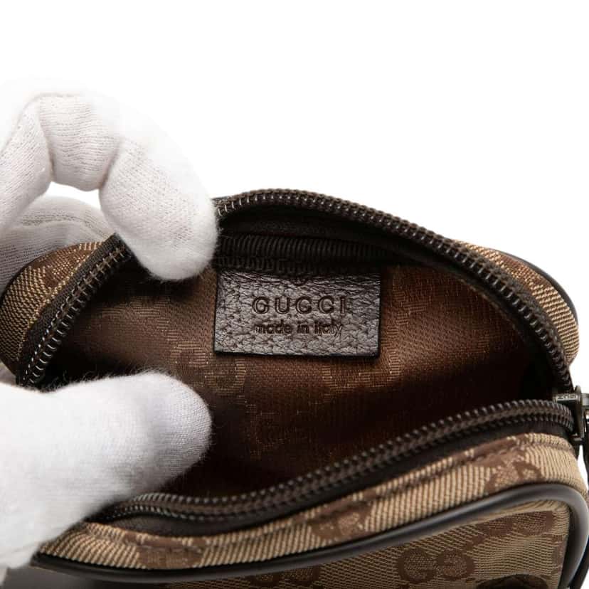 Gucci GG Canvas Coin Pouch Beige Canvas Very good condition - Box View