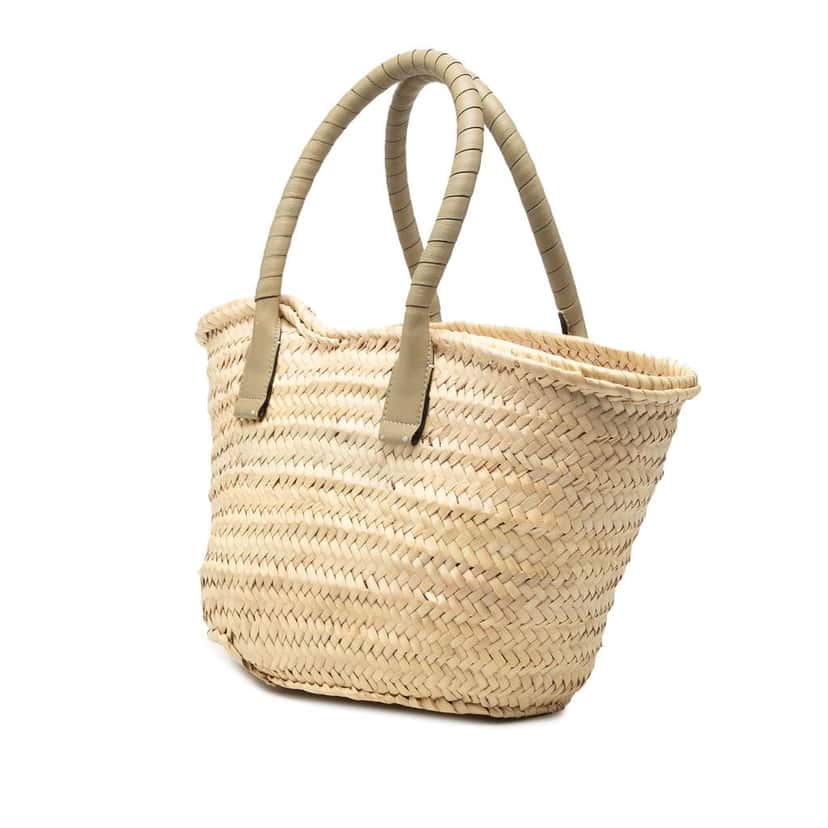 Chloé Medium Raffia Marcie Basket Tote Beige Very good condition - Back View