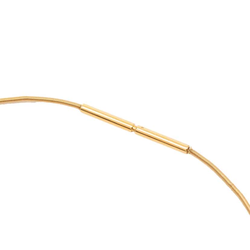 Hermès Gold Plated Enamel Cage D H Pendant Necklace Gold Metal Very good condition - Model View