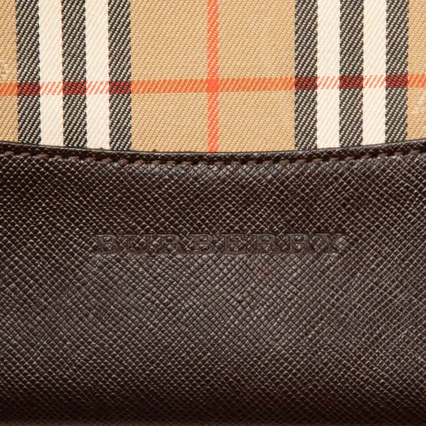 Burberry Haymarket Check Canvas Handbag Beige Canvas Very good condition - Box View