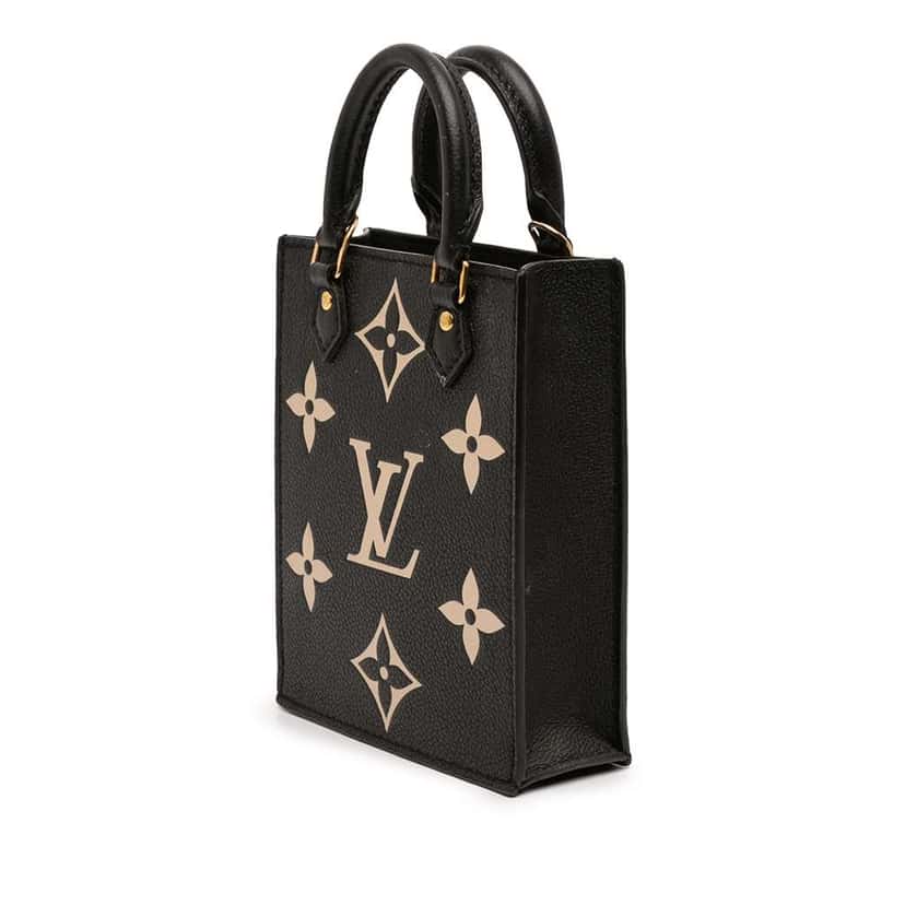 Louis Vuitton Bicolor Monogram Empreinte Petit Sac Plat Black Leather Very good condition - Back View