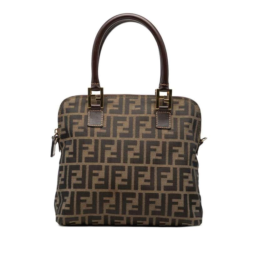 Fendi Zucca Canvas Satchel Brown Canvas Very good condition - Front View