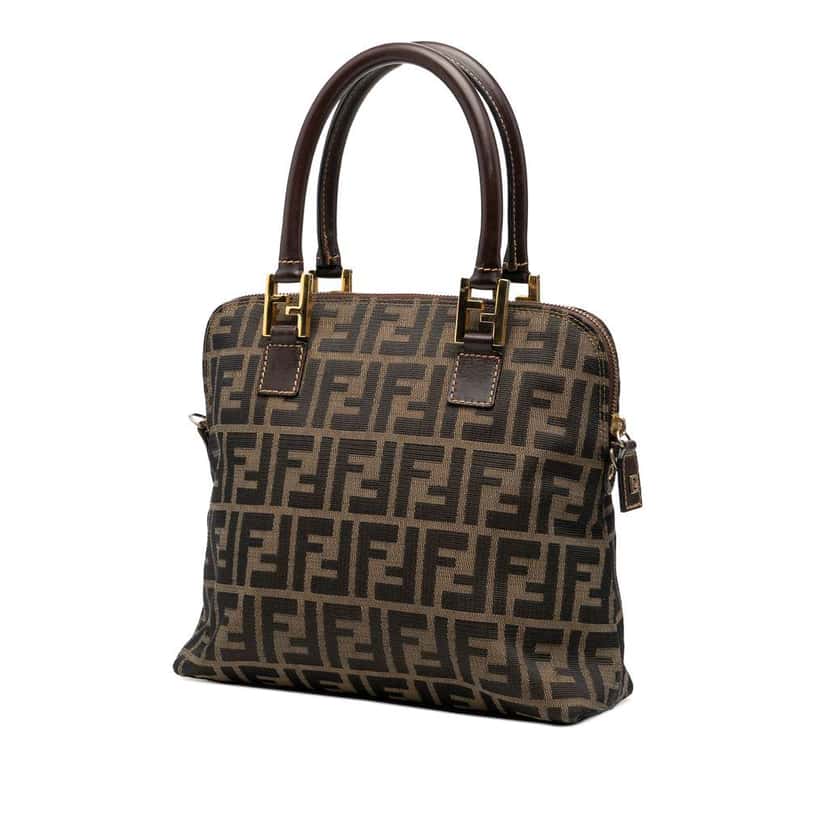 Fendi Zucca Canvas Satchel Brown Canvas Very good condition - Back View