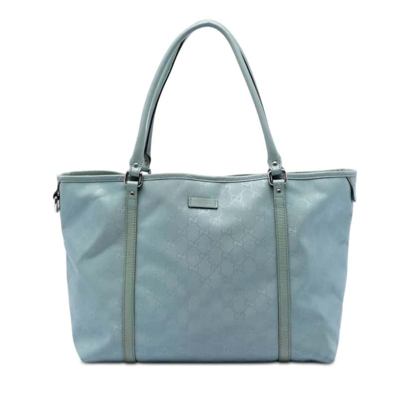 Gucci Medium GG Imprime Joy Tote Blue Canvas Very good condition - Front View