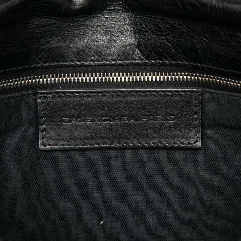 Balenciaga Lambskin Motocross Giant 12 Envelope Clutch Black Leather Very good condition - Box View