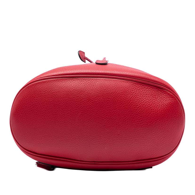 Gucci Small Pebbled Calfskin Soho Drawstring Backpack Red Leather Very good condition - Inside View