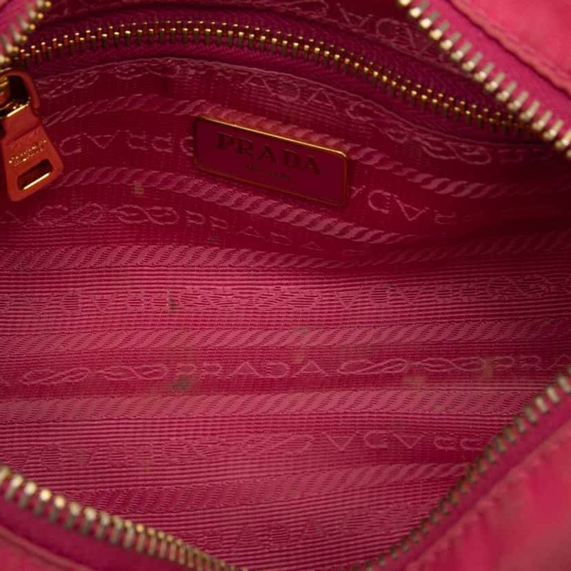 Prada Tessuto Wristlet Pouch Pink Very good condition - Model View