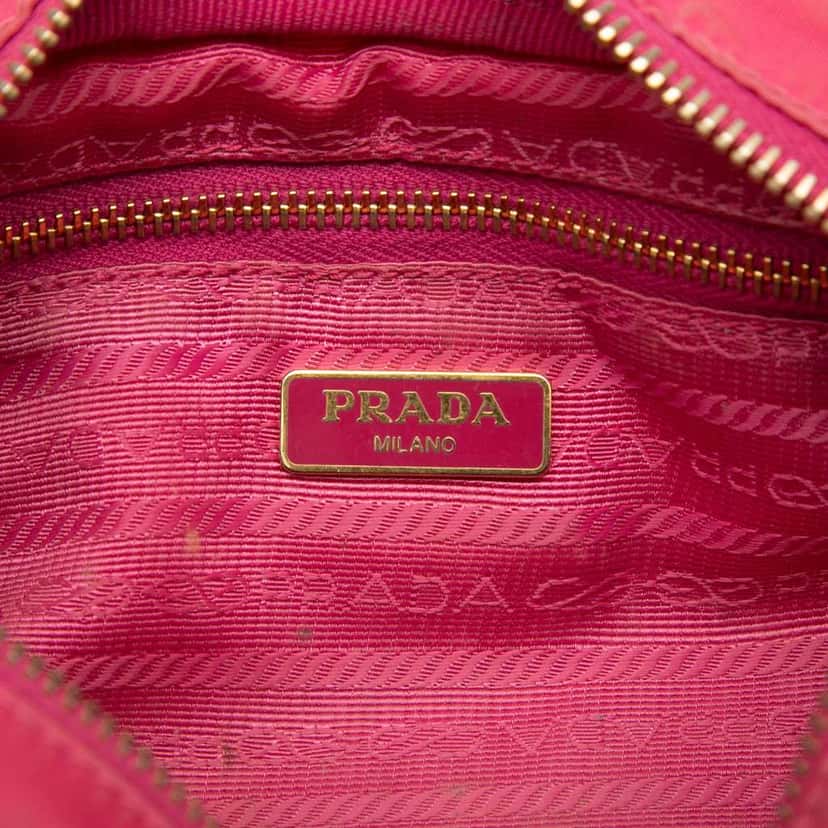 Prada Tessuto Wristlet Pouch Pink Very good condition - Box View