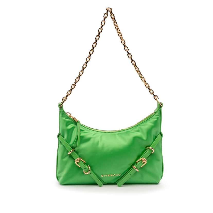 Givenchy Small Nylon Voyou Party Shoulder Bag Green Very good condition - Front View