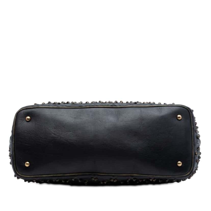 Chanel CC Lambskin Chic Knot Chain Shoulder Bag Black Leather Very good condition - Inside View