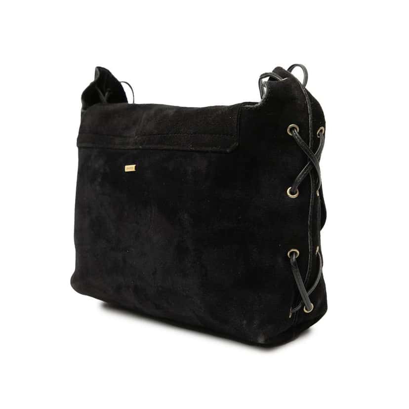 Gucci Suede Heart Crossbody Black Leather Very good condition - Back View