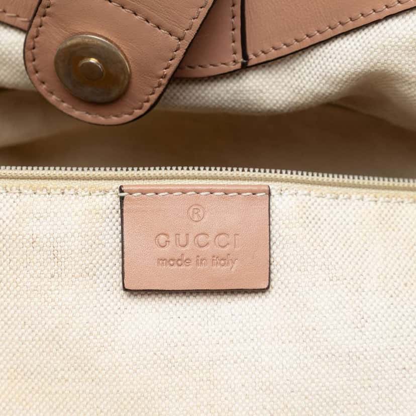 Gucci Medium Diamante Canvas Sukey Tote Beige Very good condition - Box View