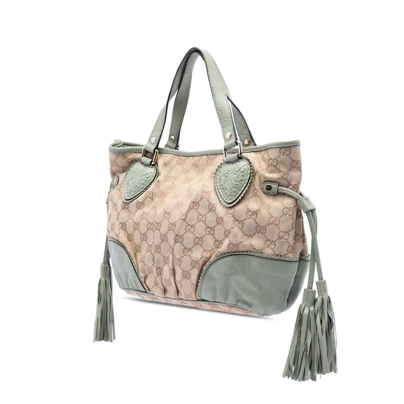 Gucci Small GG Canvas Tribeca Tote Beige Very good condition - Back View