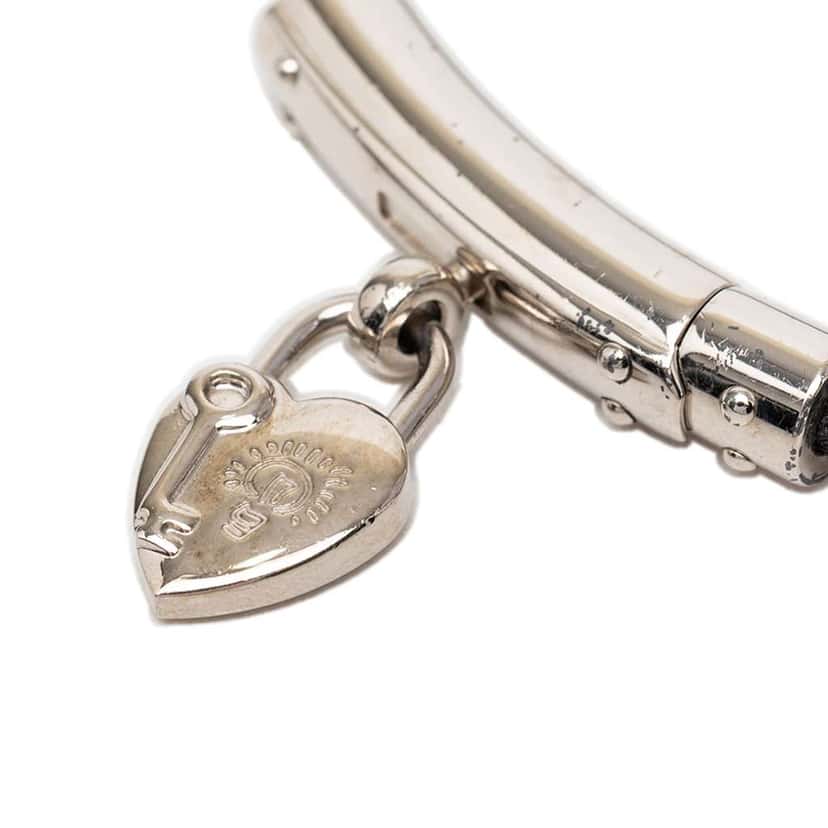 Hermès Leather Cadena Heart Charm Bracelet Black Leather Very good condition - Model View