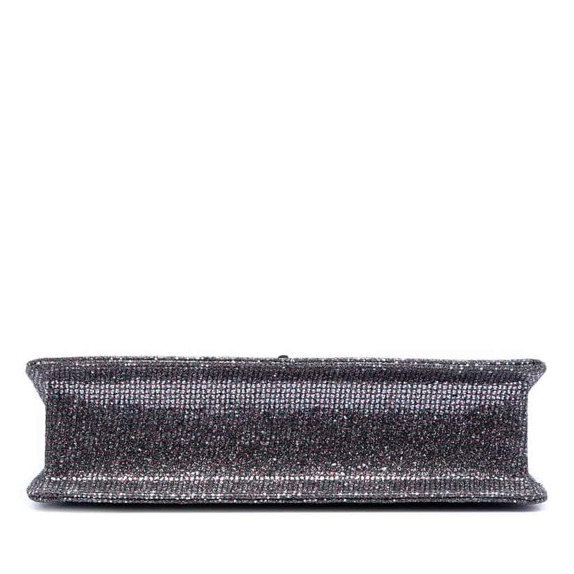 Chanel Quilted Glitter Canvas Reissue 2.55 Flap Silver Canvas Very good condition - Inside View
