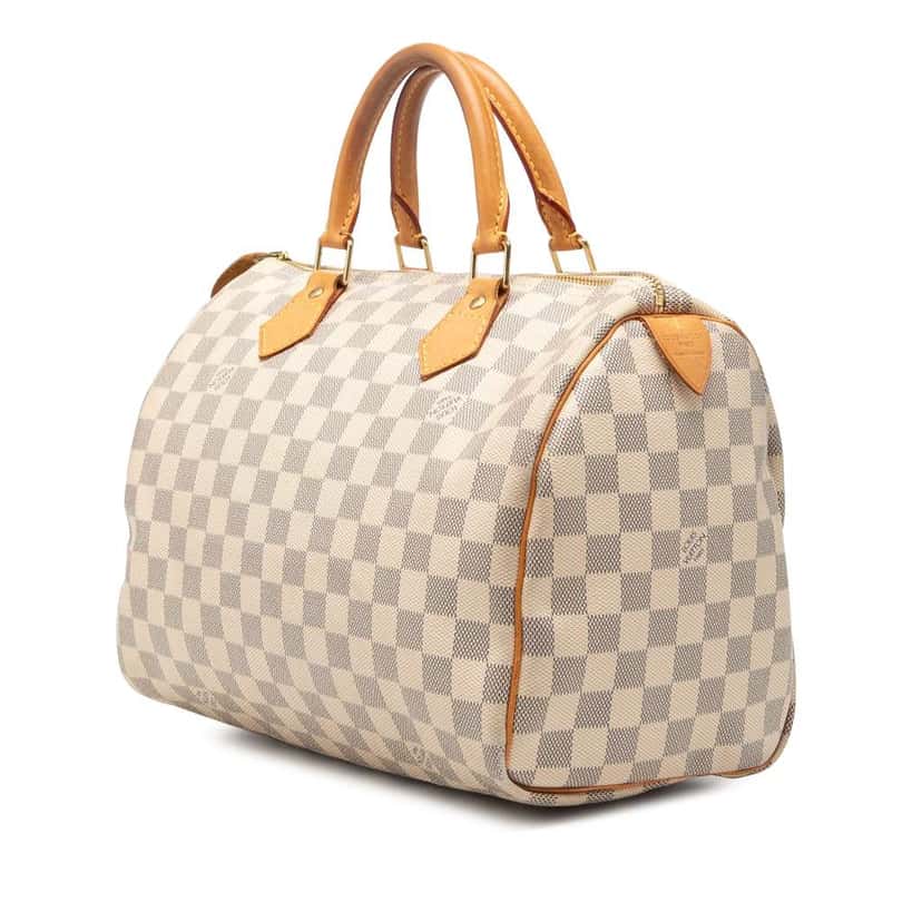 Louis Vuitton Damier Azur Speedy 30 White Very good condition - Back View