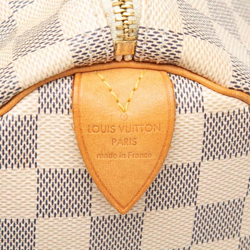 Louis Vuitton Damier Azur Speedy 30 White Very good condition - Box View