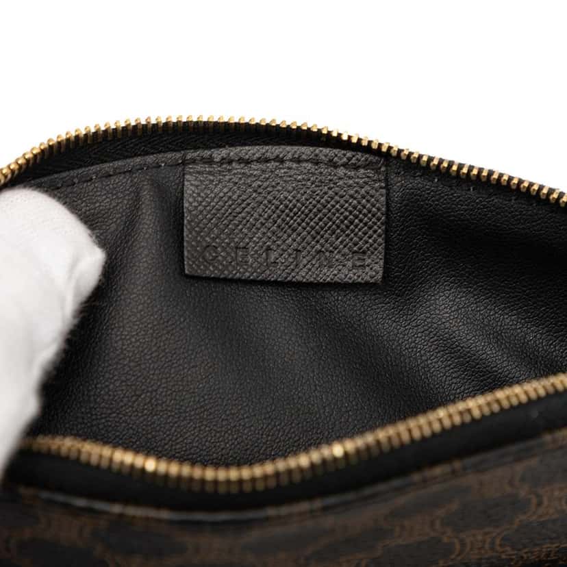 Celine Macadam Coated Canvas Pouch Brown Canvas Very good condition - Box View