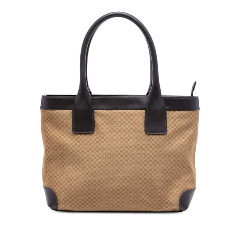 Gucci Micro GG Supreme Tote Beige Canvas Very good condition - Front View