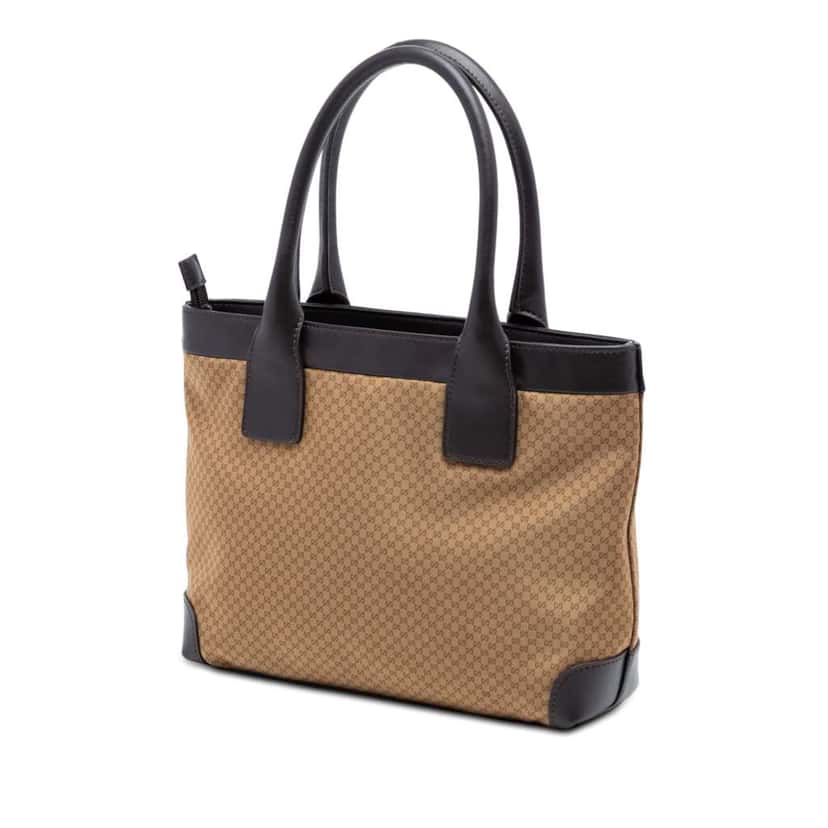 Gucci Micro GG Supreme Tote Beige Canvas Very good condition - Back View