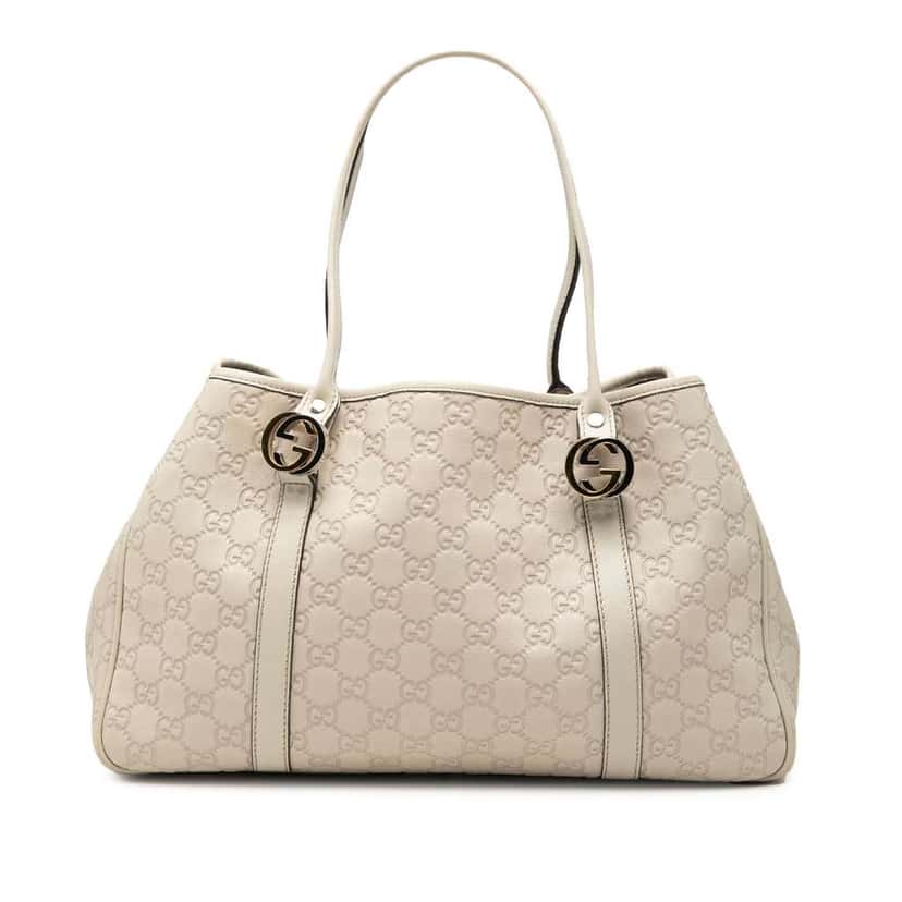 Gucci Guccissima Twins Tote Brown Leather Very good condition - Front View