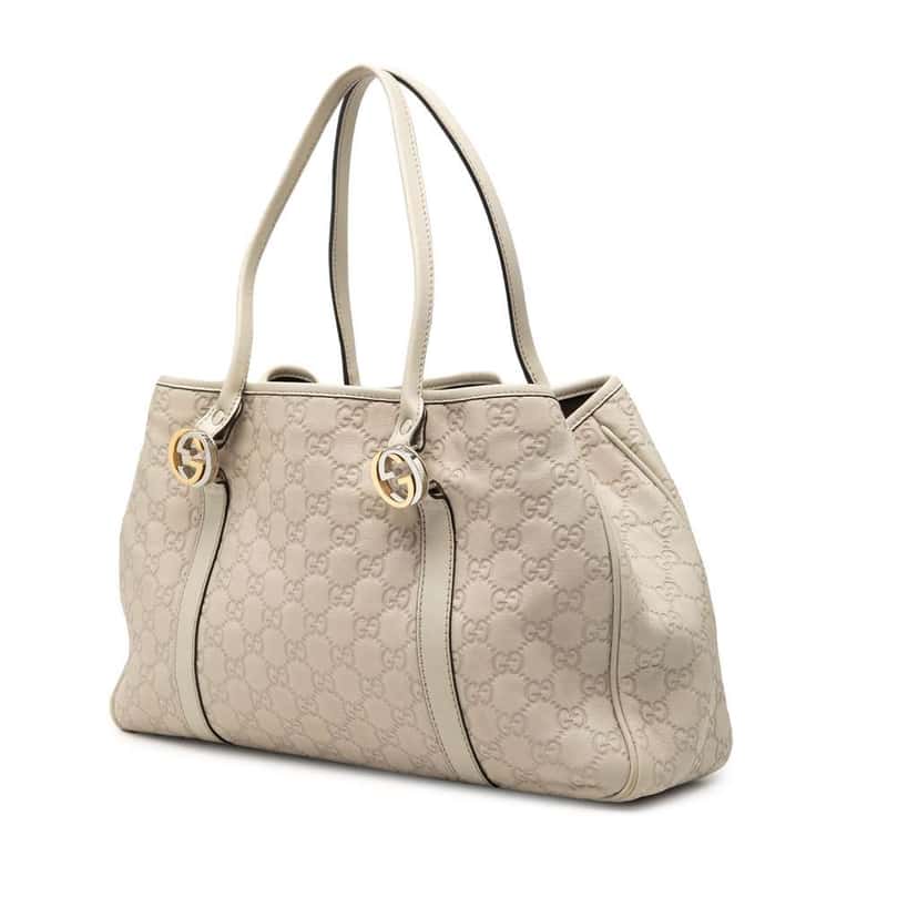 Gucci Guccissima Twins Tote Brown Leather Very good condition - Back View