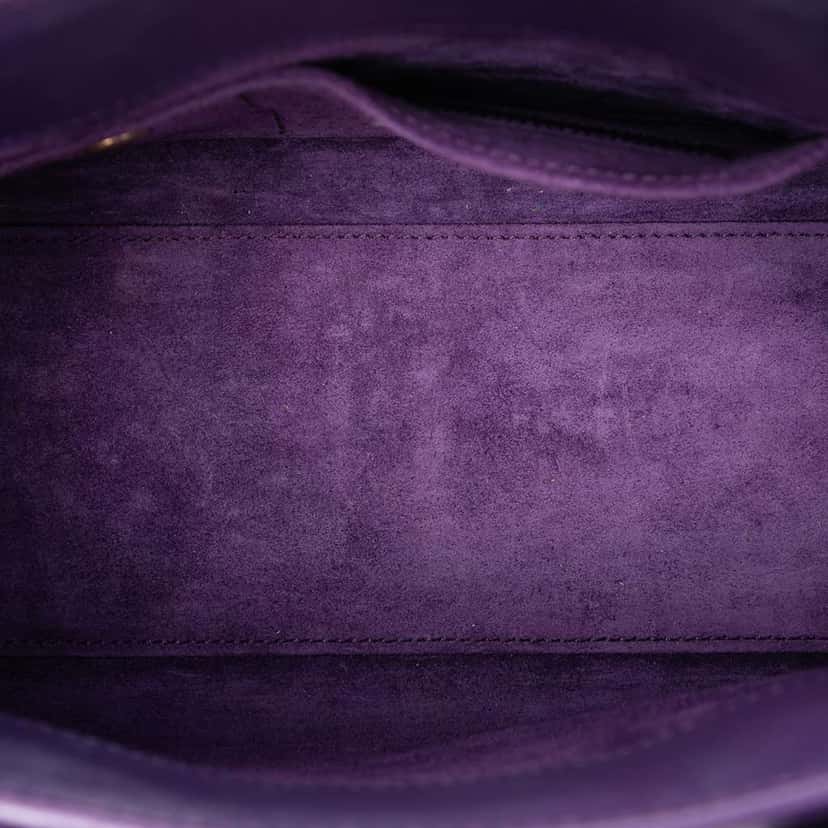 Saint Laurent Nano Leather Sac de Jour Satchel Purple Leather Very good condition - Model View