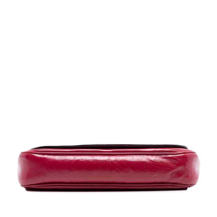 Gucci Medium Patent Soho Chain Flap Crossbody Pink Leather Very good condition - Inside View
