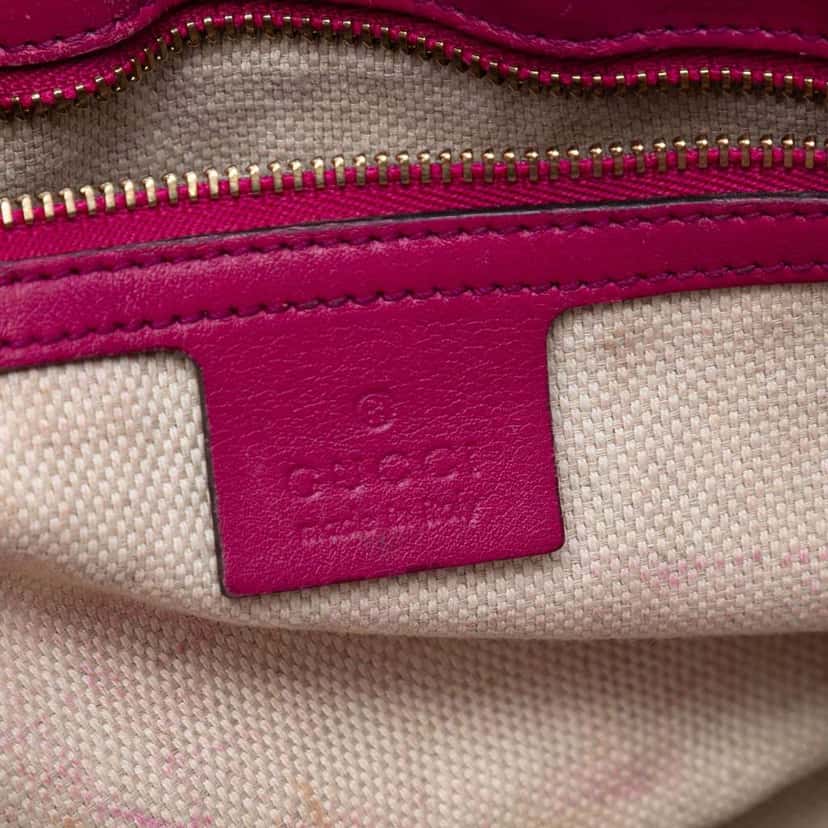 Gucci Medium Patent Soho Chain Flap Crossbody Pink Leather Very good condition - Box View