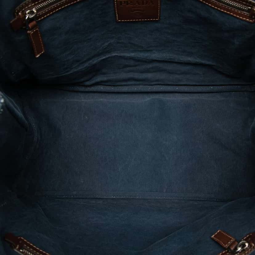 Prada Denim Tote Blue Denim Very good condition - Model View