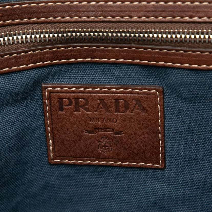 Prada Denim Tote Blue Denim Very good condition - Box View