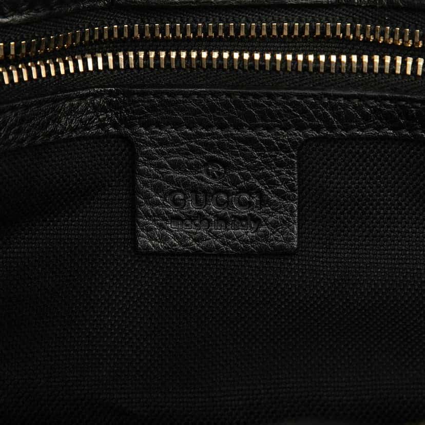 Gucci Medium Calfskin Bamboo Shopper Satchel Black Leather Good condition - Box View