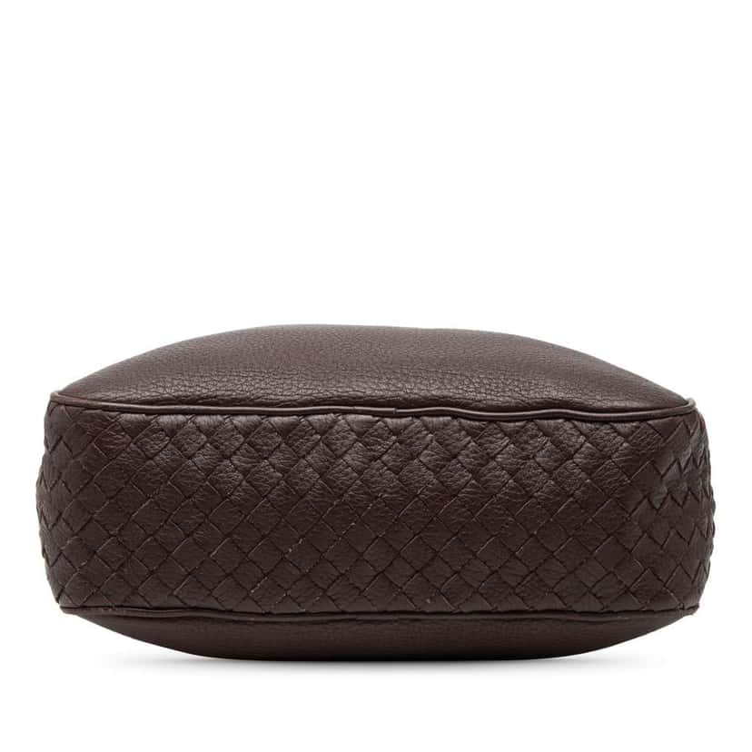 Bottega Veneta Intrecciato Trimmed Nappa Messenger Bag Brown Leather Very good condition - Inside View