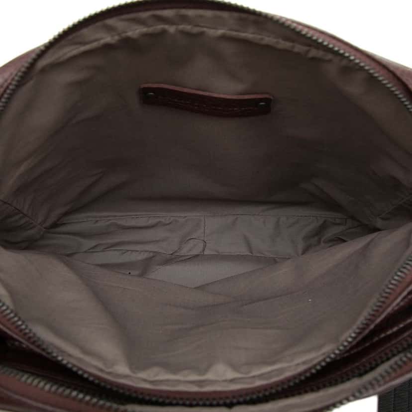 Bottega Veneta Intrecciato Trimmed Nappa Messenger Bag Brown Leather Very good condition - Model View